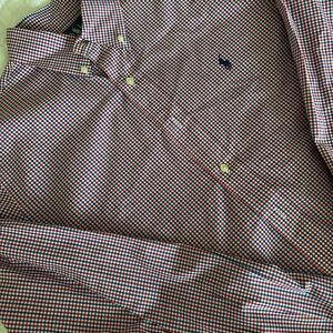 Ralph Lauren Long Sleeve Button down red blue sz large